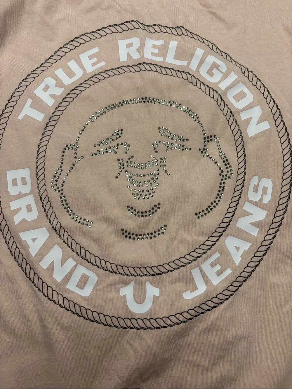 True Religion Crystal Buddha Face T-Shirt Size Small New School Streetwear